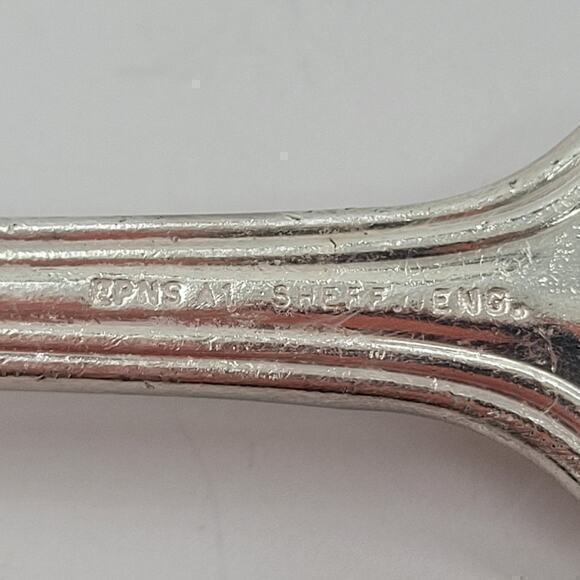 Sheffield England Antique Silver Plate Fiddle Thread and Shell set 6 Dinner Fork - Picture 3 of 8